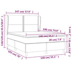 Boxspringbett mit Matratze Schwarz 140x190 cm Stoff