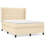 Boxspringbett mit Matratze Creme 140x200 cm Stoff