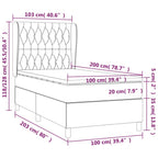 Boxspringbett mit Matratze Blau 100x200 cm Stoff