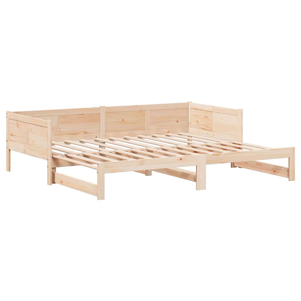 Ausziehbares Tagesbett Braun 203,5 x 184 x 56,5 cm