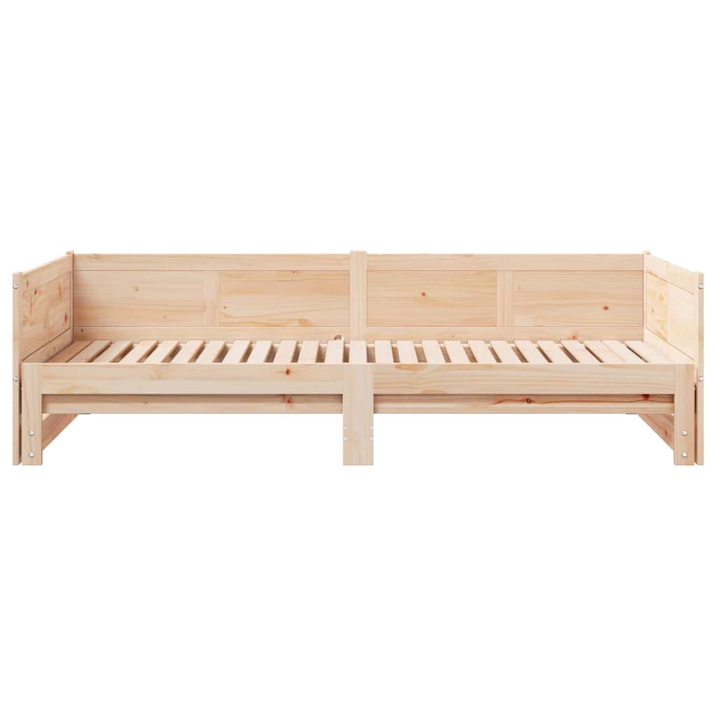 Ausziehbares Tagesbett Braun 203,5 x 184 x 56,5 cm