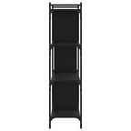 Bücherregal 4 Böden Schwarz 76x32x123 cm Holzwerkstoff
