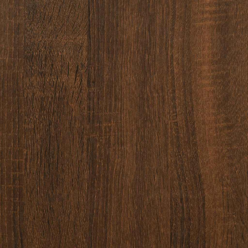 Bücherregal 4 Böden Braun Eiche-Optik 76x32x123cm Holzwerkstoff