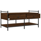 Couchtisch Braun Eichen-Optik 99x50x50 cm Holzwerkstoff