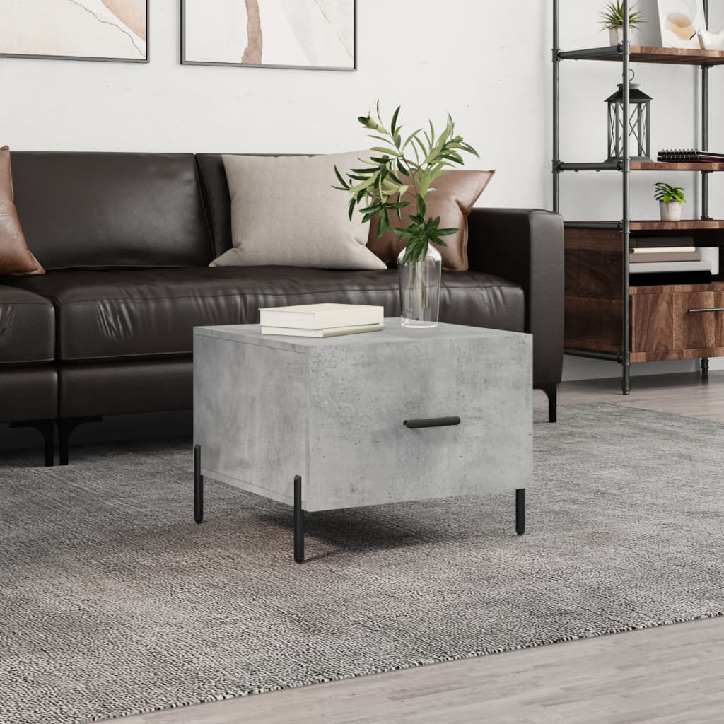 Couchtisch Betongrau 50x50x40 cm Holzwerkstoff