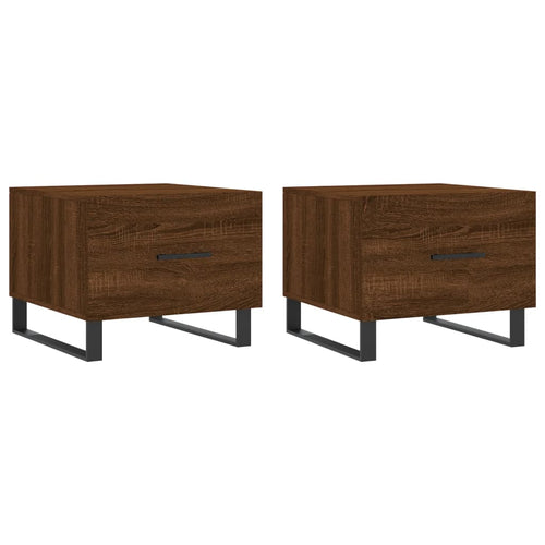 Couchtische 2 Stk. Braun Eichen-Optik 50x50x40 cm Holzwerkstoff