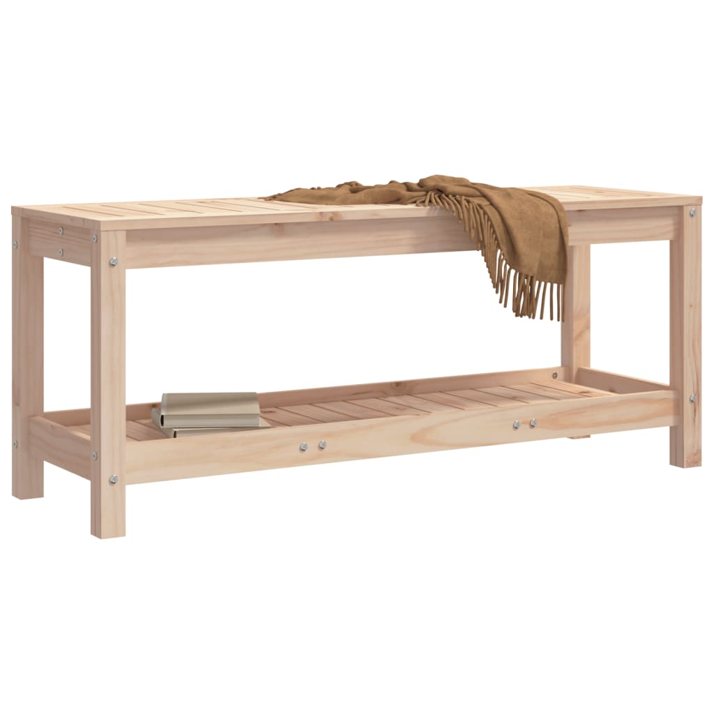 Gartenbank 108x35x45 cm Massivholz Kiefer