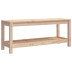 Gartenbank 108x35x45 cm Massivholz Kiefer