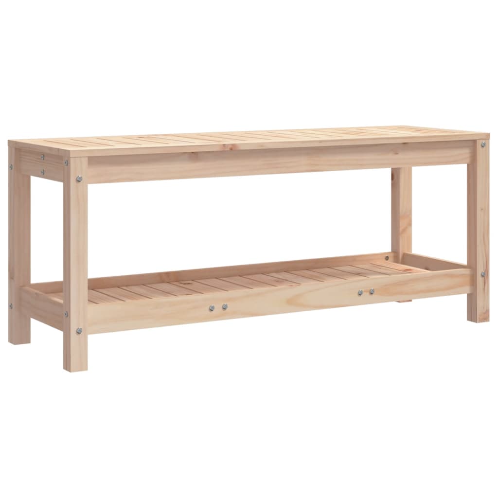 Gartenbank 108x35x45 cm Massivholz Kiefer