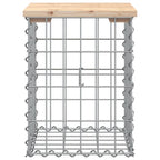 Gartenbank aus Gabionen 33x31x42 cm Massivholz Kiefer