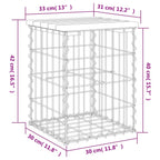 Gartenbank aus Gabionen 33x31x42 cm Massivholz Kiefer