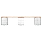 Gartenbank aus Gabionen 203x31x42 cm Massivholz Kiefer