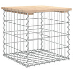 Gartenbank aus Gabionen 43x44x42 cm Massivholz Kiefer