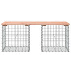 Gartenbank aus Gabionen 103x44x42 cm Massivholz Douglasie