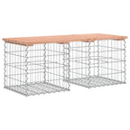 Gartenbank aus Gabionen 103x44x42 cm Massivholz Douglasie