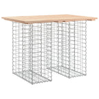 Gartentisch aus Gabionen 100x70x72 cm Massivholz Kiefer