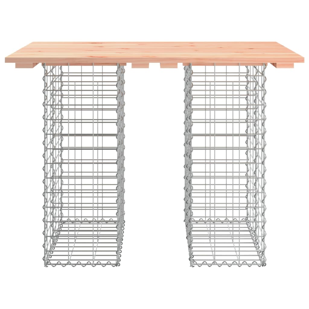 Gartentisch aus Gabionen 100x70x72 cm Massivholz Douglasie
