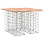 Gartentisch aus Gabionen 100x102x72 cm Massivholz Douglasie