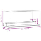 Vitrine Transparent 19,5x8,5x8,5 cm Acryl