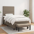 Boxspringbett mit Matratze Taupe 90x190 cm Stoff