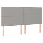 Boxspringbett mit Matratze Hellgrau 180x200 cm Stoff