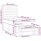 Boxspringbett mit Matratze Blau 90x190 cm Stoff