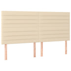 Boxspringbett mit Matratze Creme 160x200 cm Stoff