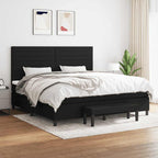 Boxspringbett mit Matratze Schwarz 200x200 cm Stoff