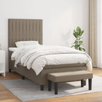 Boxspringbett mit Matratze Taupe 90x190 cm Stoff