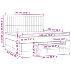 Boxspringbett mit Matratze Hellgrau 180x200 cm Stoff