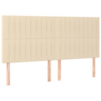 Boxspringbett mit Matratze Creme 200x200 cm Stoff