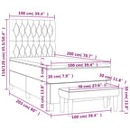 Boxspringbett mit Matratze Dunkelbraun 100x200 cm Stoff