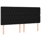 Boxspringbett mit Matratze Schwarz 180x200 cm Stoff