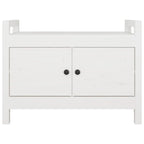 Flurbank Weiß 80x40x60 cm Massivholz Kiefer