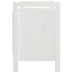 Flurbank Weiß 80x40x60 cm Massivholz Kiefer
