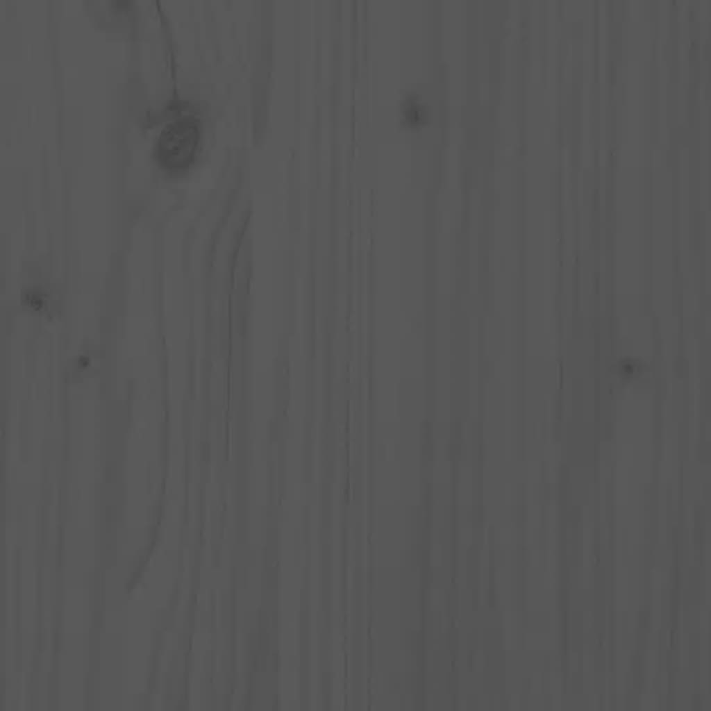 Flurbank Grau 80x40x60 cm Massivholz Kiefer