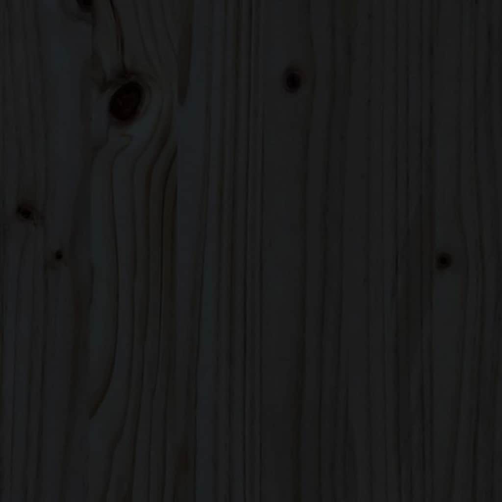 Flurbank Schwarz 110x40x60 cm Massivholz Kiefer