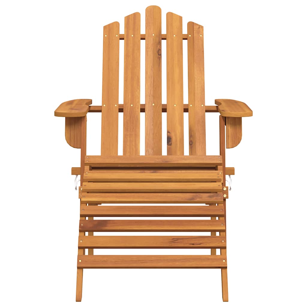 Adirondack-Gartenstühle mit Fußteilen 2 Stk. Massivholz Akazie