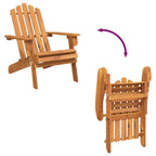 Adirondack-Gartenstühle mit Fußteilen 2 Stk. Massivholz Akazie