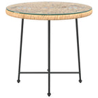 Esstisch Ø80 cm Hartglas und Stahl