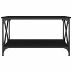 Couchtisch Schwarz 80x50x45 cm Holzwerkstoff und Eisen