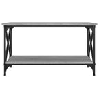 Couchtisch Grau Sonoma 80x45x45 cm Holzwerkstoff und Eisen
