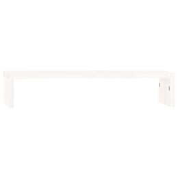 Monitorerhöhung 50 × 27 × 10 cm aus massivem Kiefernholz - Weiß