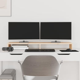 Monitorerhöhung 100 × 27 × 10 cm aus unbehandeltem massivem Kiefernholz