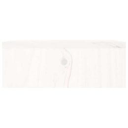 Monitorerhöhung 100 × 27 × 10 cm aus massivem Kiefernholz - Weiß