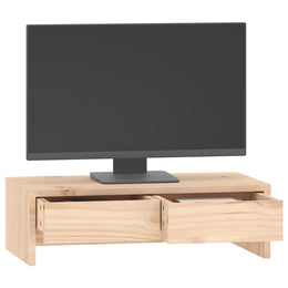 Monitorerhöhung 50 × 27 × 15 cm aus unbehandeltem massivem Kiefernholz (Art.-Nr. 813954)