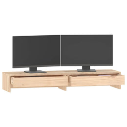 Monitorerhöhung 100 × 27 × 15 cm aus unbehandeltem massivem Kiefernholz (Art.-Nr. 813959)