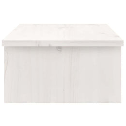 Monitorerhöhung 50 × 27 × 15 cm aus massivem Kiefernholz - Weiß (Art.-Nr. 813975)