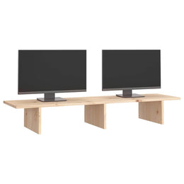 Monitorerhöhung 100 × 27 × 15 cm aus unbehandeltem massivem Kiefernholz (Art.-Nr. 813979)