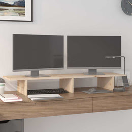 Monitorerhöhung 100 × 27 × 15 cm aus unbehandeltem massivem Kiefernholz (Art.-Nr. 813979)